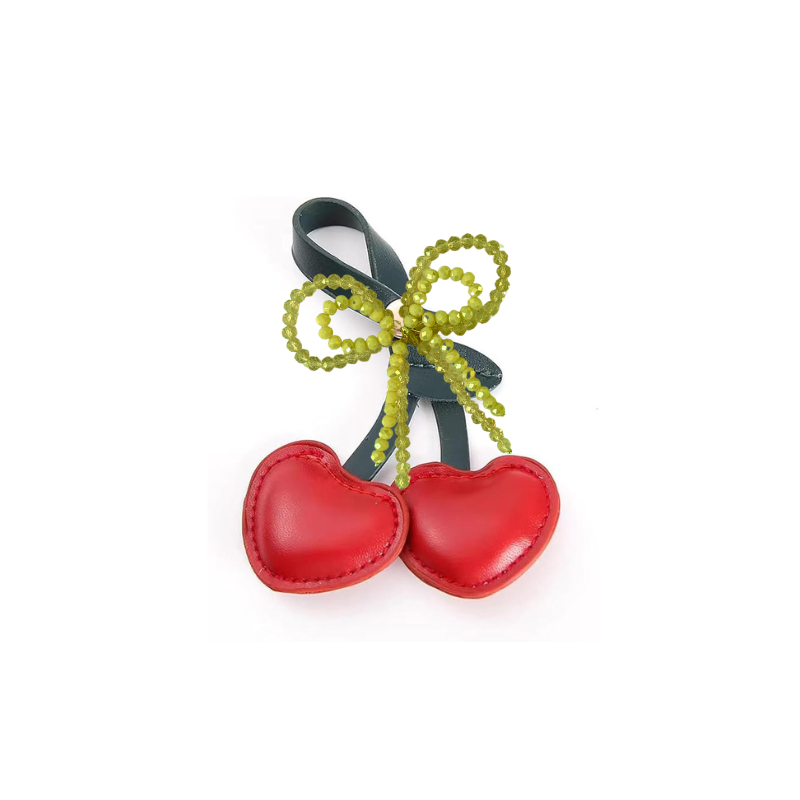 Cherries Leather Bag Charm