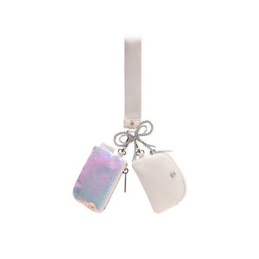 Dual Pouch Wristlet Iridescent