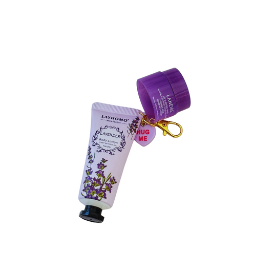 Laneige Gummy Bear & Lavender Lotion Keychain