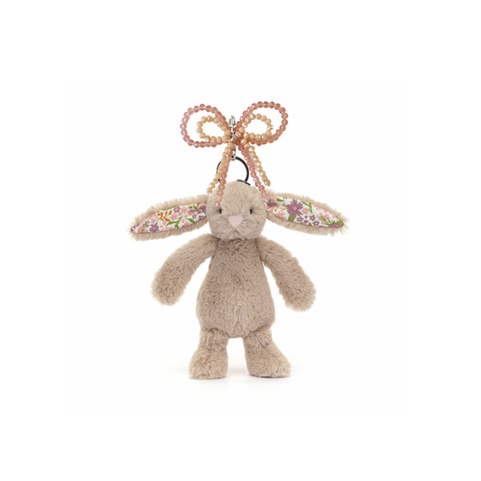 Blossom Beige Bunny 'Petal' Bag Charm