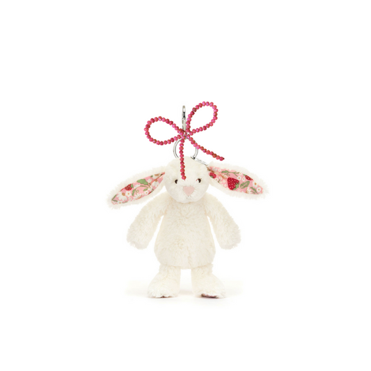 Blossom Cream Bunny 'Berry' Bag Charm